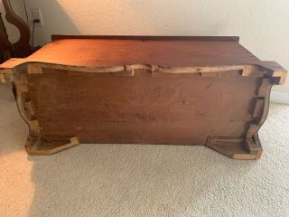 SOLID ANTIQUE 19TH C CHIPPENDALE COUNTRY BLANKET CHEST / Rare Medium size 12