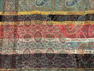 Antique Kashmir Paisley Shawl,  Kani Khatraz,  Kashmir Hand - Woven 19th C 5.  5X5.  5ft 5