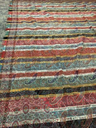 Antique Kashmir Paisley Shawl,  Kani Khatraz,  Kashmir Hand - Woven 19th C 5.  5X5.  5ft 6