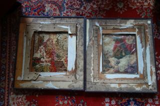 GEORGIAN OR EARLY VICTORIAN FRAMED WOOLWORK PICTURES - PAIR - SAMPLERS 7