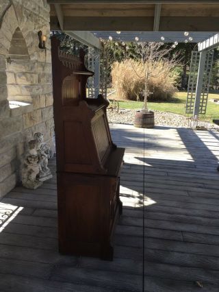 ANTIQUE EASTLAKE PETITE DESK SECRETARY HARDWARE STUNNING 4