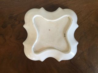 Antique 18th 19th century Creamware Pearlware Square Dessert Dish Plate Platter 11