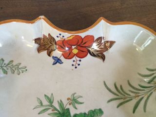 Antique 18th 19th century Creamware Pearlware Square Dessert Dish Plate Platter 4