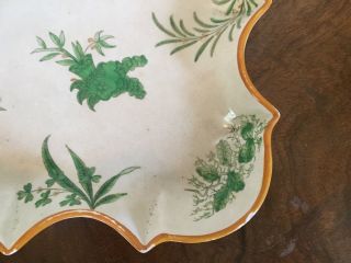 Antique 18th 19th century Creamware Pearlware Square Dessert Dish Plate Platter 6