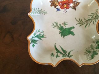 Antique 18th 19th century Creamware Pearlware Square Dessert Dish Plate Platter 8