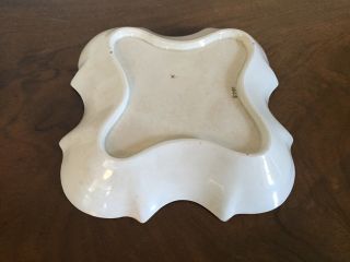 Antique 18th 19th century Creamware Pearlware Square Dessert Dish Plate Platter 9