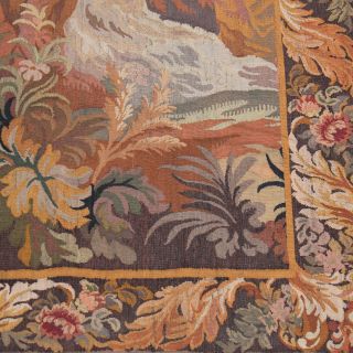French AUBUSSON Antique 19th.  c.  Handwoven Vertical Tapestry 2