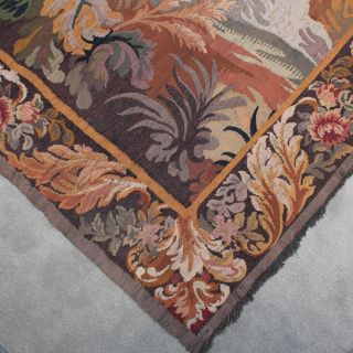 French AUBUSSON Antique 19th.  c.  Handwoven Vertical Tapestry 9