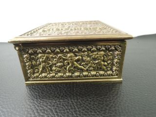 Erhard & Sohne Jugendstil Art Nouveau Bronze Jewelry Humidor Cigar Box Cherubs 8
