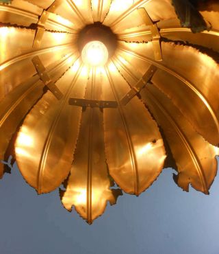 1960 ' s BRUTALIST lamp SVEND AAGE HOLM SORENSEN danish modern TORCH CUT palm leaf 6