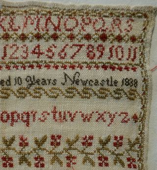 EARLY/MID 19TH CENTURY ALPHABET & MOTIF SAMPLER BY ELIZA WATKIN AGED 10 - 1838 5