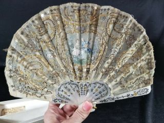 Antique Hand Folding Fan,  Stern Brothers York,  19th,