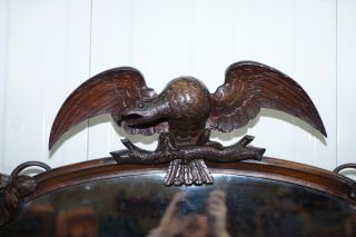 STUNNING VICTORIAN WALNUT & MARBLE SIDEBOARD CHIFFONIER CARVED EAGLE & FLOWERS 5