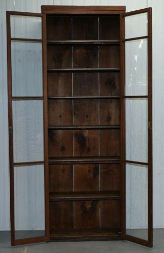 EDWARDIAN WALNUT FULL LENGTH 231CM TALL LIBRARY EXHIBITION BOOKCASES 8