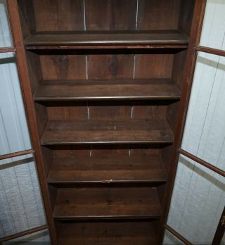 EDWARDIAN WALNUT FULL LENGTH 231CM TALL LIBRARY EXHIBITION BOOKCASES 9