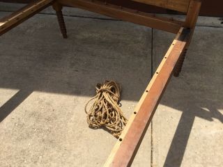 1800’s ANTIQUE ROPE BED.  FULL SIZE 5