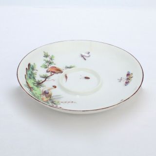Antique 18th Century Chelsea Porcelain Trembleuse Saucer - Bird of Paradise PC 5