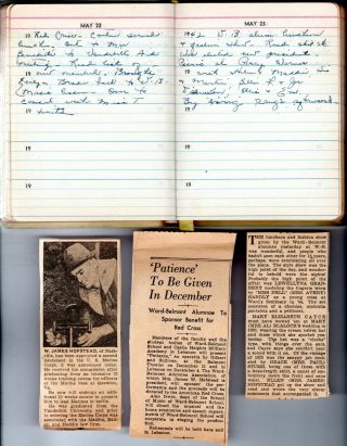 6 Handwritten Diaries Bower Hofstead Nashville TN 1936 Travel Diary Olympics 9