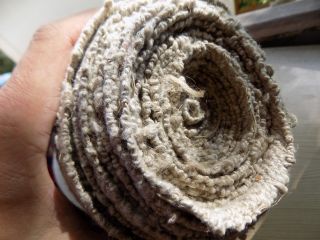 Homespun heavy Hemp Fabric 19thC 7,  5x0,  66m Raw Gray Not 11