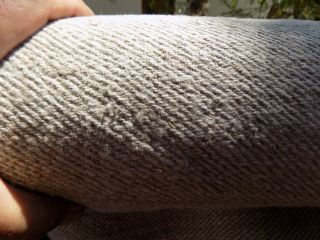 Homespun Heavy Hemp Fabric 19thc 7,  5x0,  66m Raw Gray Not