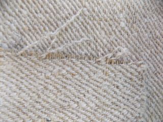 Homespun heavy Hemp Fabric 19thC 7,  5x0,  66m Raw Gray Not 9