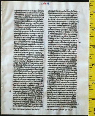 Early ca.  1250 Bible manuscript leaf in Latin on very fine vellum,  Numbers 7 - 8 2