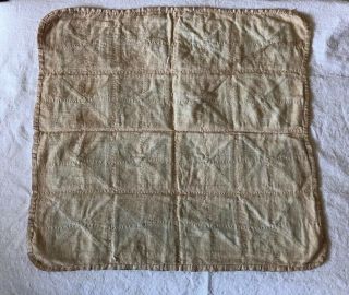 Antique Baby Doll Quilt Hand Quilted w Border 18 X 18 Victorian 4