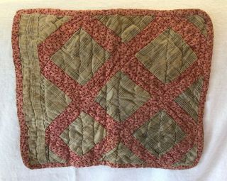Antique Baby Doll Quilt Hand Quilted w Border 8 X 9 Victorian 2
