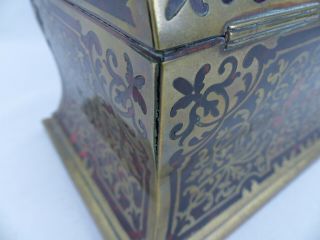 Antique 1860 ' s Boulle Work Inlaid Dome Top Stationary Letter Box Mitchell London 11