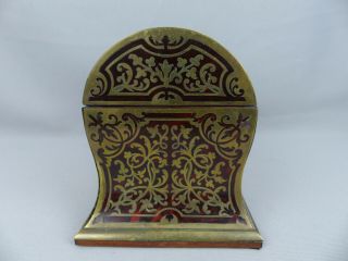 Antique 1860 ' s Boulle Work Inlaid Dome Top Stationary Letter Box Mitchell London 4