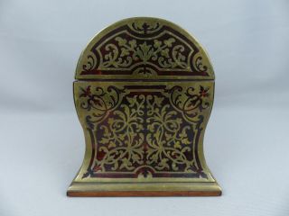 Antique 1860 ' s Boulle Work Inlaid Dome Top Stationary Letter Box Mitchell London 6