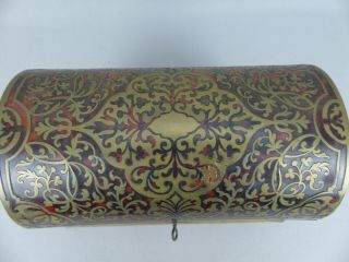 Antique 1860 ' s Boulle Work Inlaid Dome Top Stationary Letter Box Mitchell London 7