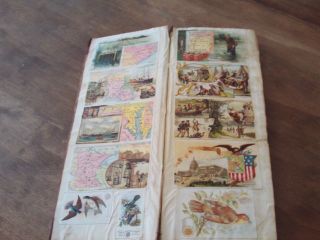 ANTIQUE 1870 ' S LEDGER FILLED W/ 126 VICTORIAN TRADE CARDS AND HANDWRITTEN NAMES 2
