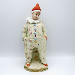 Antique Heubach Clown Bisque Figure