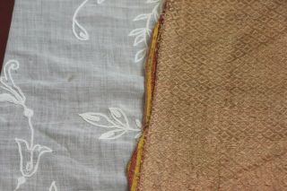 Antique French c1600s Renaissance Silk & Metallic Brocade Fabric L - 42 