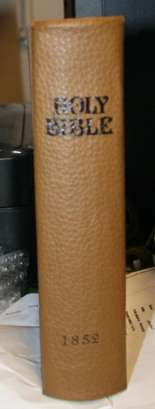 Antique 1852 Catholic Bible Douay Rheims Restored