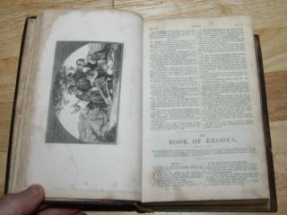 antique 1852 Catholic Bible Douay Rheims RESTORED 6