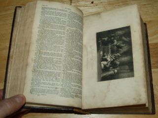 antique 1852 Catholic Bible Douay Rheims RESTORED 7
