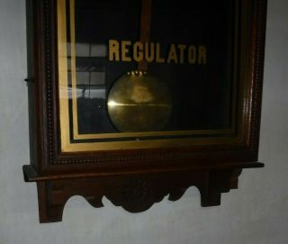 ANTIQUE SESSIONS U.  S.  A.  8 DAY STORE REGULATOR CLOCK,  KEY WINSTED CONN. 5