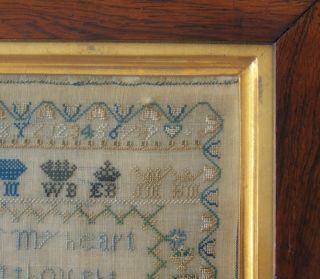 Fine Early 19th Century Adam & Eve Sampler Christina Braid 12