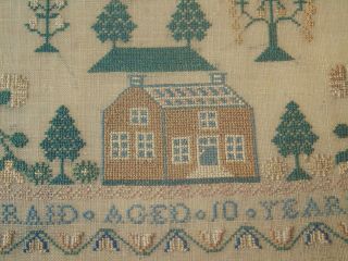 Fine Early 19th Century Adam & Eve Sampler Christina Braid 4