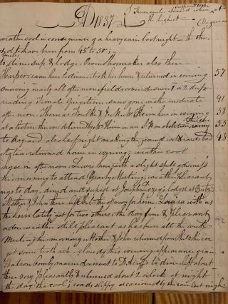 1837 Diary Abolitionist Quaker Philadelphia Lucretia Mott Meeting Debate Slavery 3