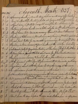 1837 Diary Abolitionist Quaker Philadelphia Lucretia Mott Meeting Debate Slavery 8