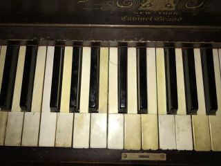 Piano — Antique.  Antique Piano.  Transposing.  Orleans 1886 Exposition. 8