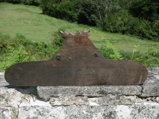 MAGNIFICENT 19thc BLACK FOREST OAK CARVED PEDIMENT WITH BEAR HEAD C.  1870 10