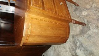 Antique Martha Washington Sewing Table - Mahogany w/ Inlay - 4