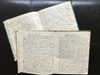 RARE Handwritten Diaries Joshua T.  Butts Friendship NY Union College Clarksville 2