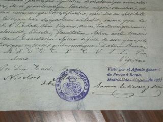 RARE Vatican Papal Brief (Breve) of Pope Leo XIII on Parchment,  Dated 1897 3