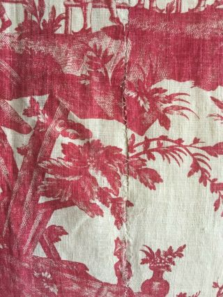 Rare 18th C.  French Scenic Cotton/ Chinoise Toile Fabric (2805) 11