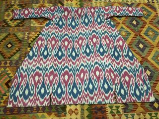 Uzbek Vintage Handmade Robe Dress chapan jacket coat Ikkat Chapan Cotton Best 2